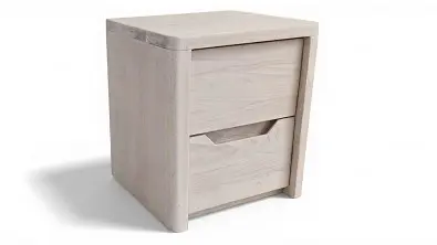 Postelia Dřevěný noční stolek z masivu TENNO 2x zásuvka