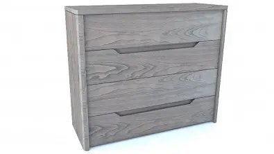 Postelia Dřevěná komoda z masivu TENNO 4x zásuvka