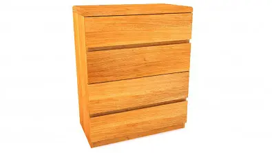 Dřevěná komoda z masivu NOVA 4x zásuvka