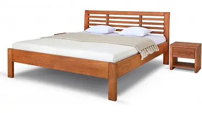 Postel Postelia GABRIELA 160 x 200 cm - buk - Dřevěná postel z masivu, bukové dvoulůžko o šíři masivu 4 cm