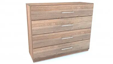 Dřevěná komoda z masivu BERGAMO 4x zásuvka