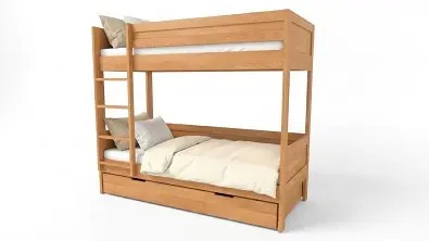 Postelia Patrová postel BAMBINO Buk 2v1