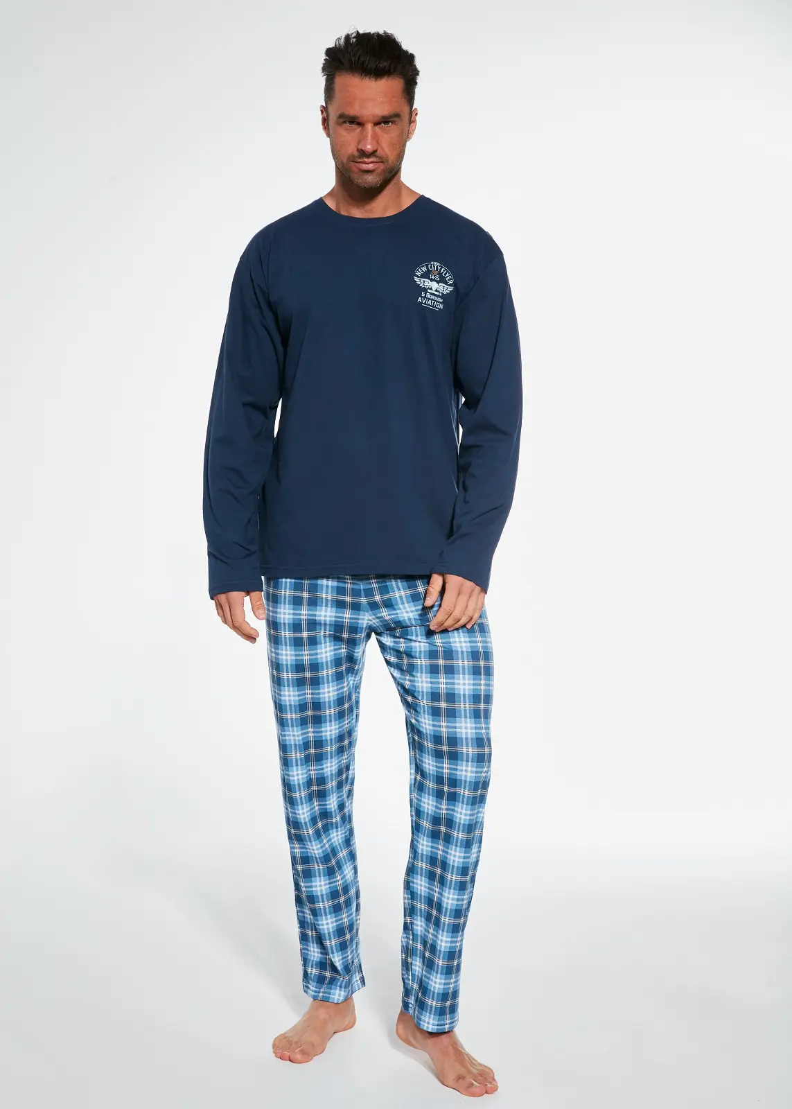 Cornette pyžamo pánské 124/242 AVIATOR - jeans, XXL