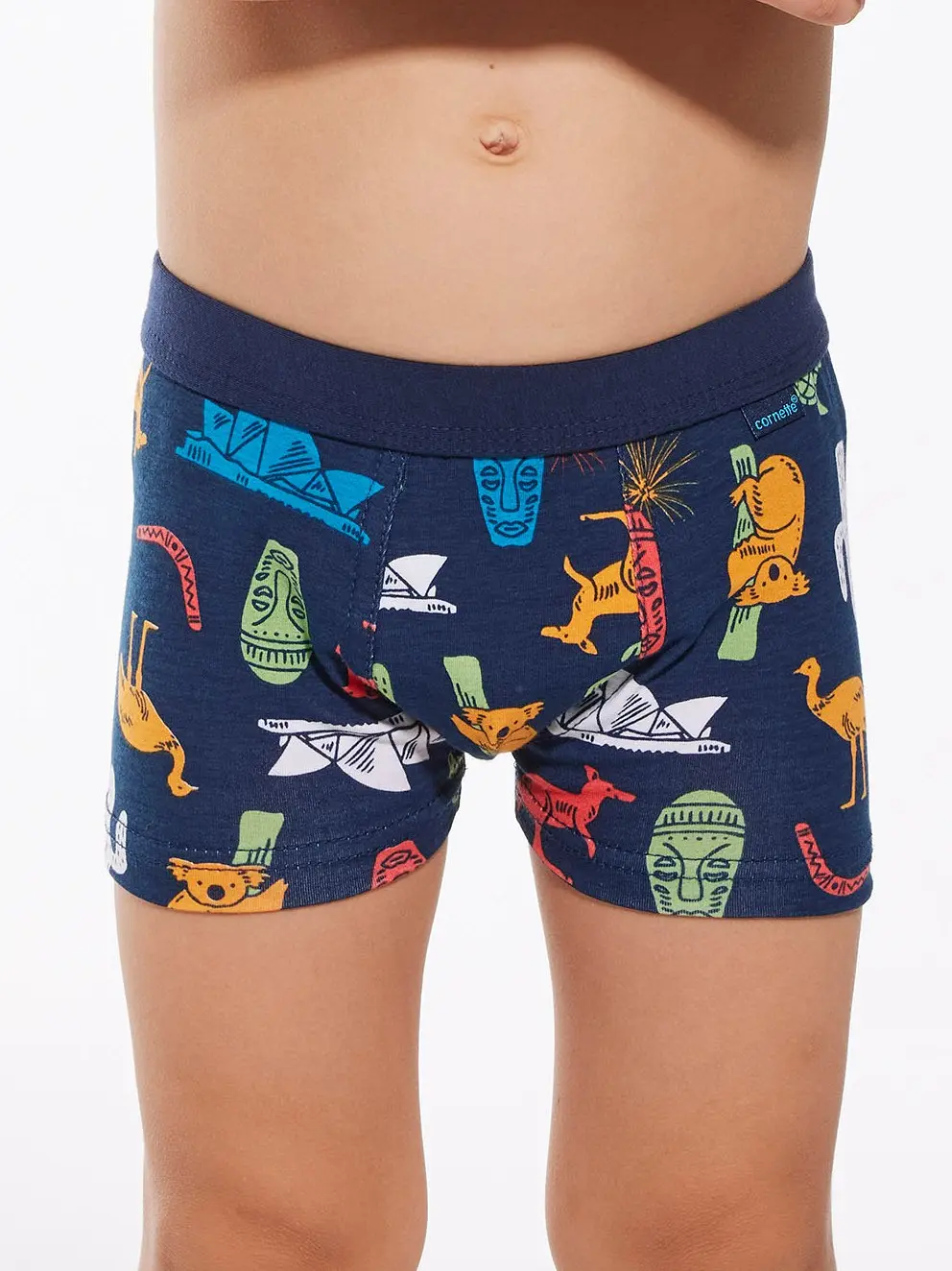 Cornette boxerky chlapecké 701/134 Australia - tm. modrá, 86-92