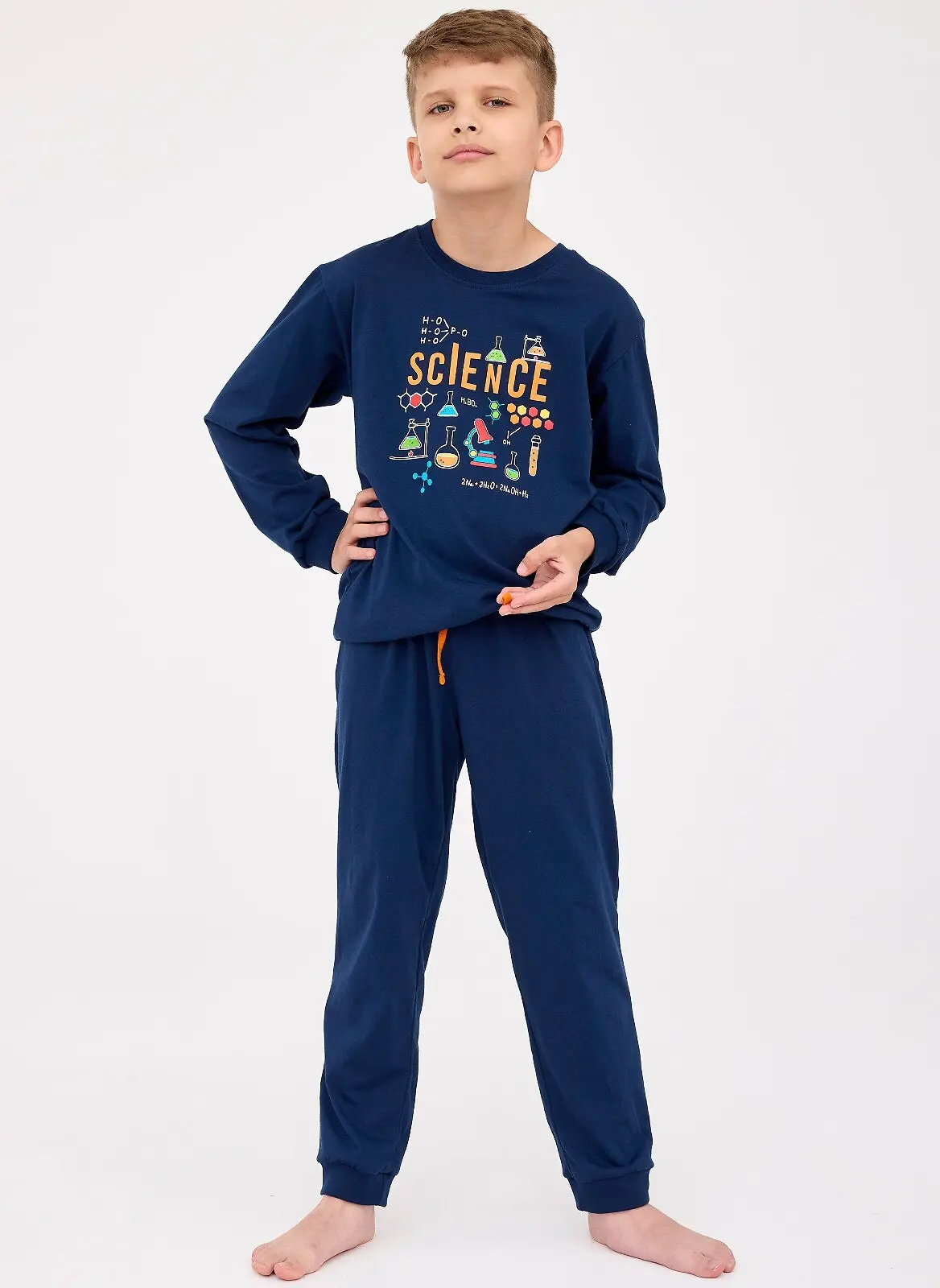 Cornette pyžamo chlapecké 267/165 Science - tm. modrá
