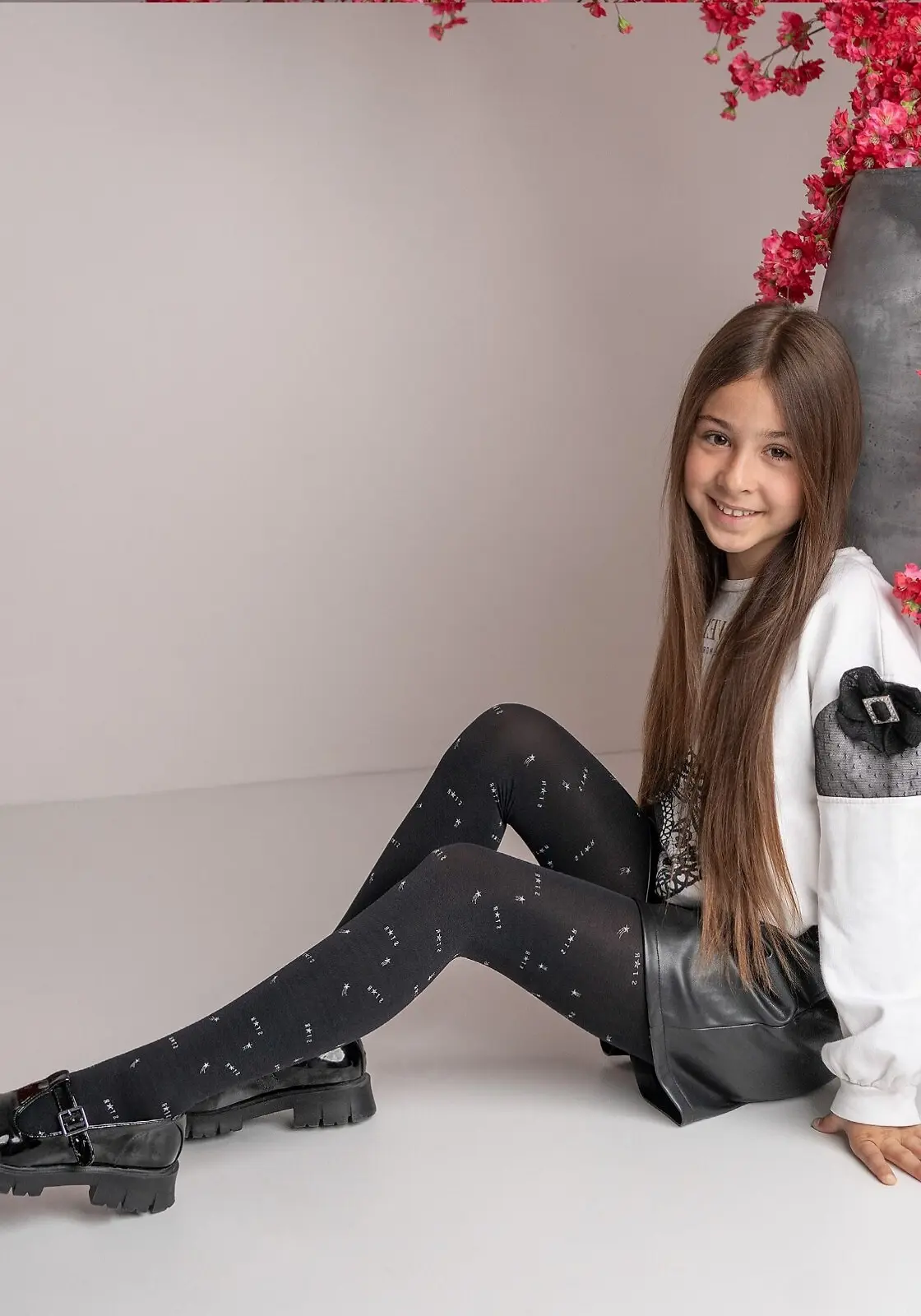Knittex punčochové kalhoty dívčí Riko 40DEN - černá, 140-146