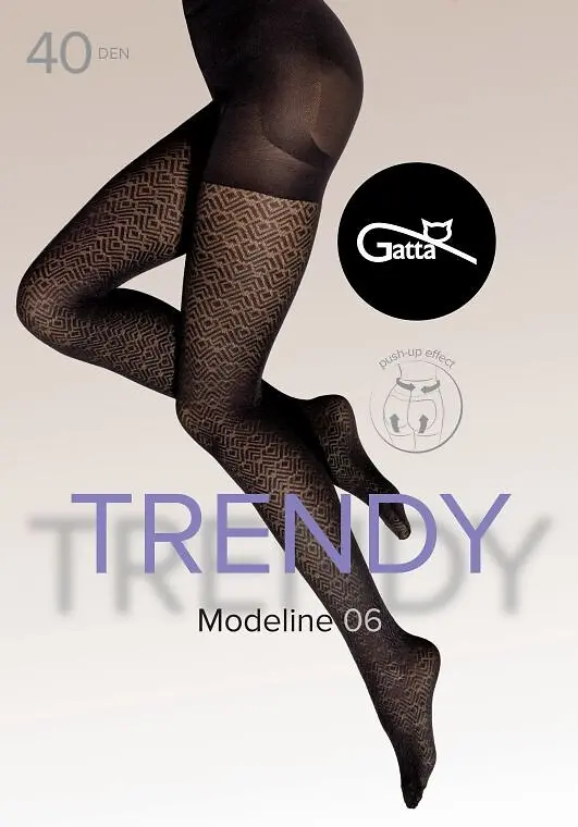 Gatta punč. Modeline 06 40DEN - černá,