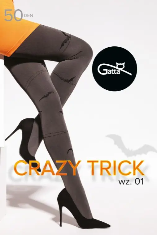 Gatta punčocháče Crazy Trick 01 50DEN - černá, L