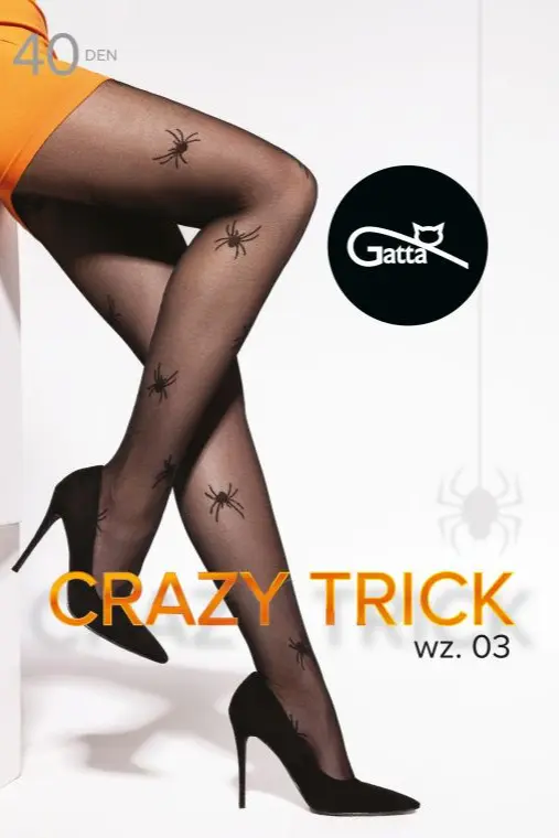 Gatta punčocháče Crazy Trick 03 40DEN - černá, L