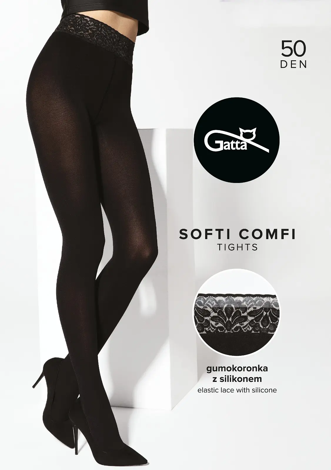 Gatta punč. kalhoty Softi comfi 50DEN - černá,