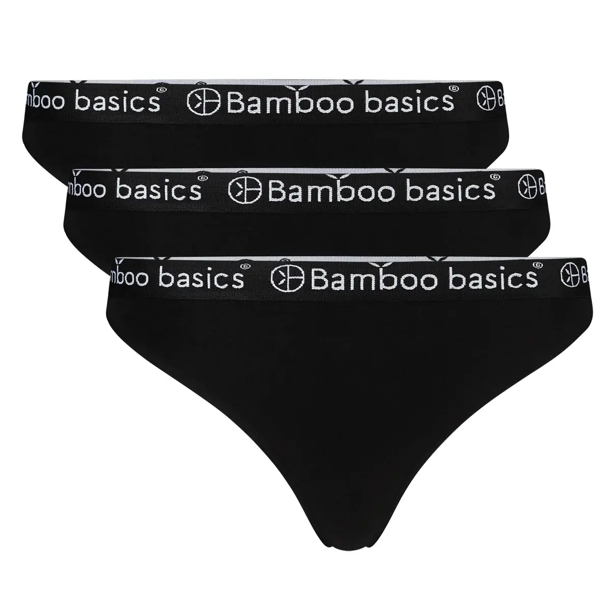 Bamboo Basics tanga bamboo EMMA 3ks - černá