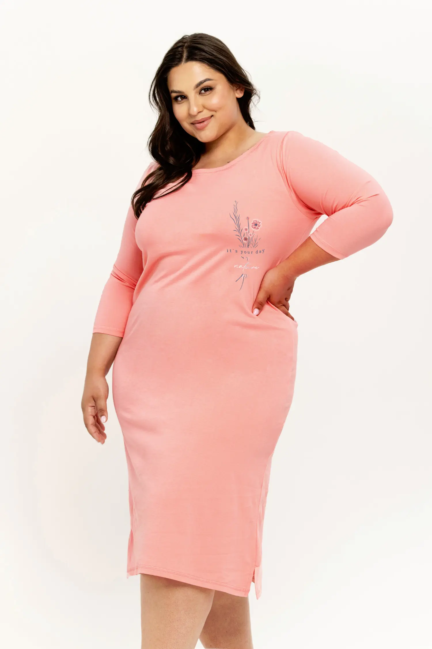 Taro noční košile 3266 Ashley - korálová, 3XL
