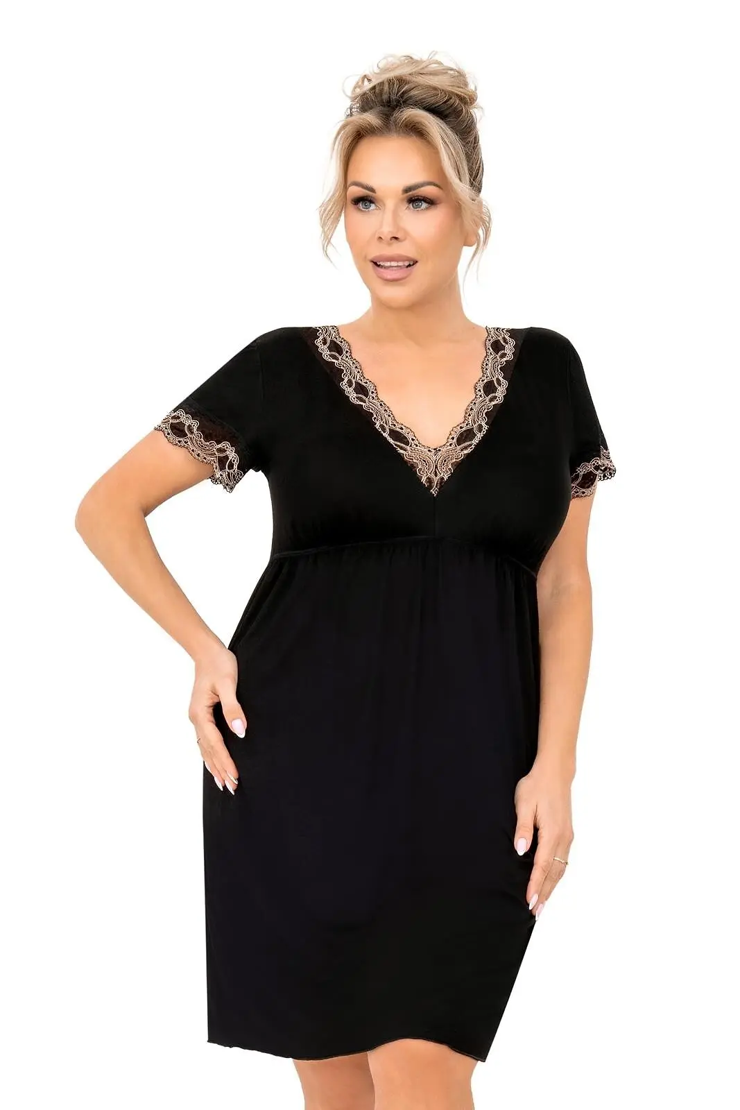 Donna noční košile Hana plus - černá