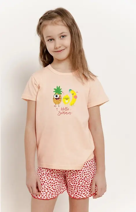 Taro pyžamo dívčí 3385 Sweety - meruňka,