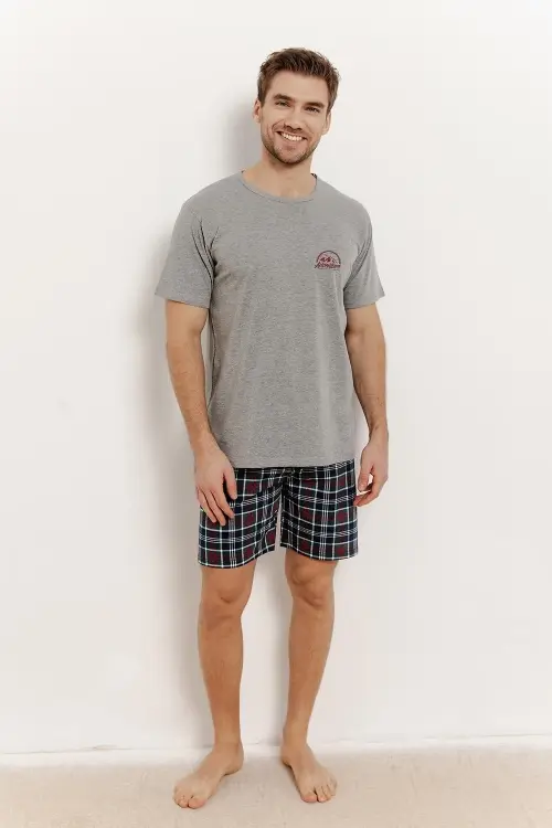 Taro pyžamo pánské 3396 Kyle - šedá, 4XL