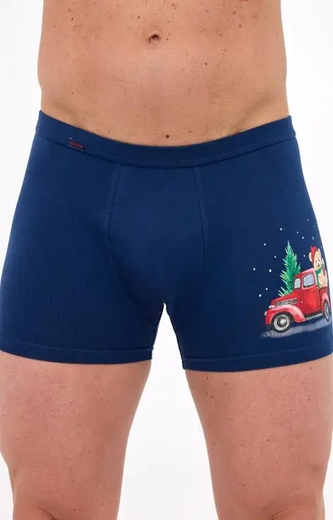Cornette vánoční boxerky 007/79 Gift - modrá