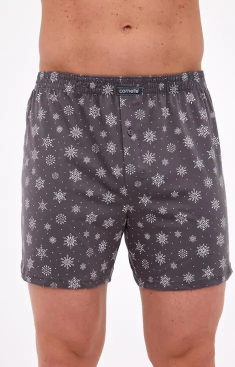 Cornette vánoční trenky 016/25 Stars max - šedá, 5XL