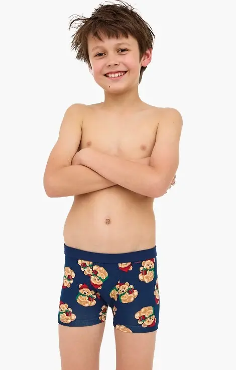 Cornette boxerky chlapecké 700/152 Teddy - modrá