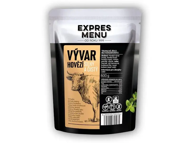 Hovězí vývar EXPRES MENU (2 porce)