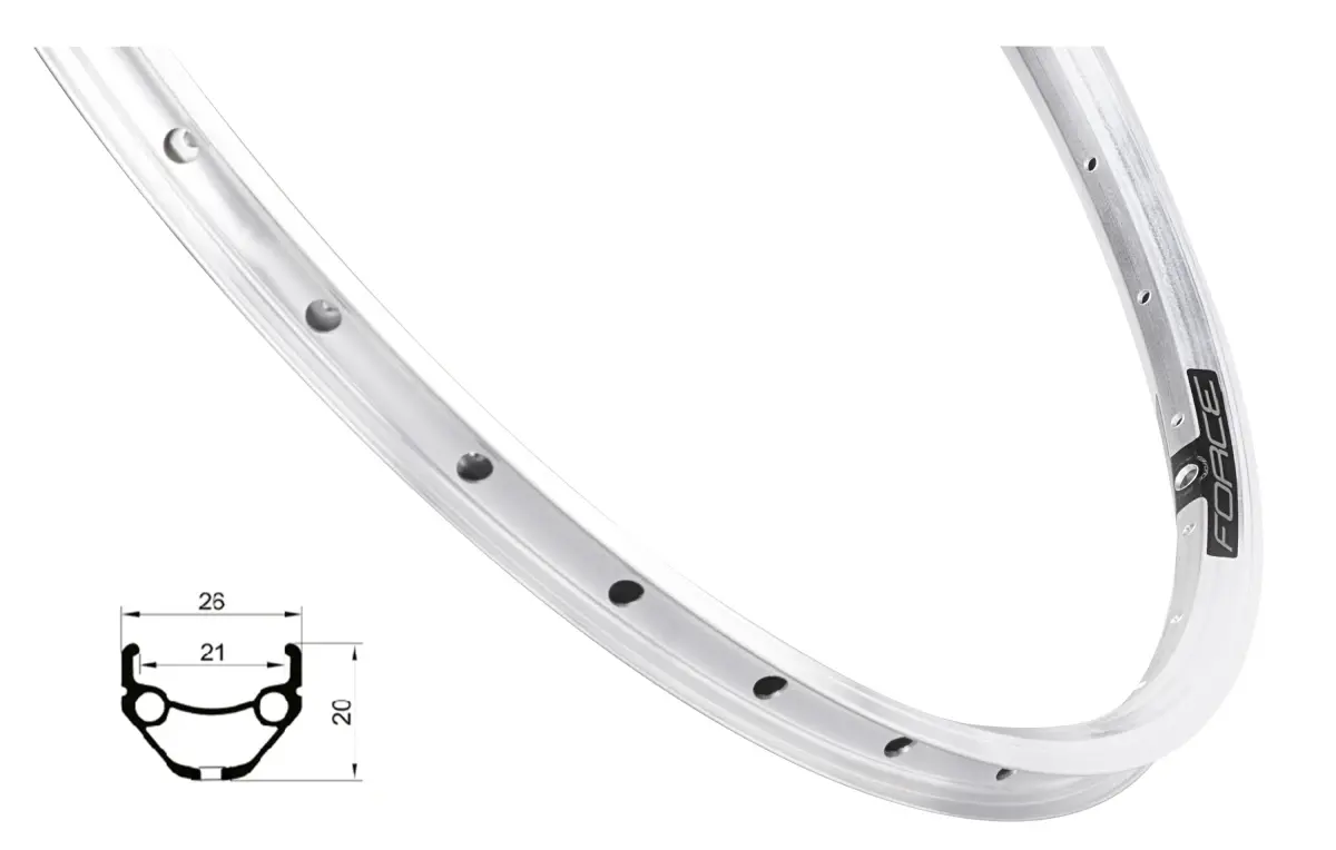 Force Ráfek PRIME 559x21, 32děr, stříbrný