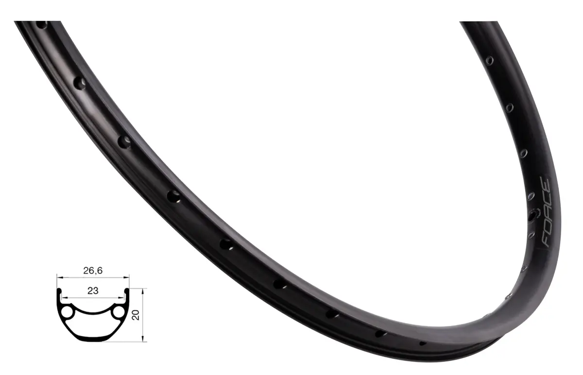 Force Ráfek XC DISC 559x23, 32děr, černý