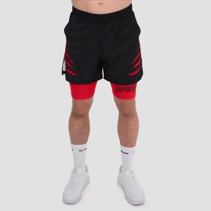 GymBeam Grind Black 2in1 pánské šortky