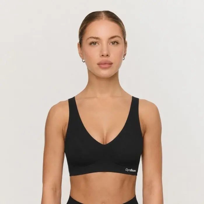 GymBeam Bezešvá podprsenka Comfy Black