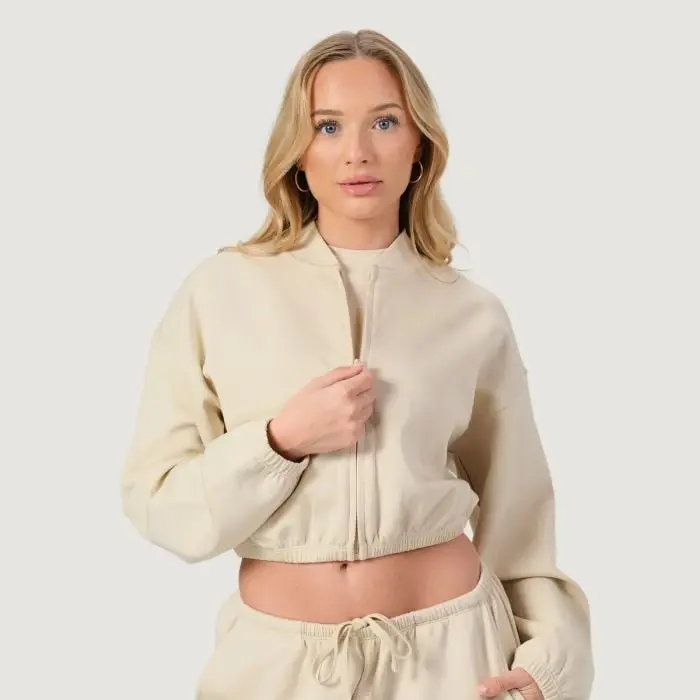 GymBeam Dámská mikina Zip-Up NEO Almond