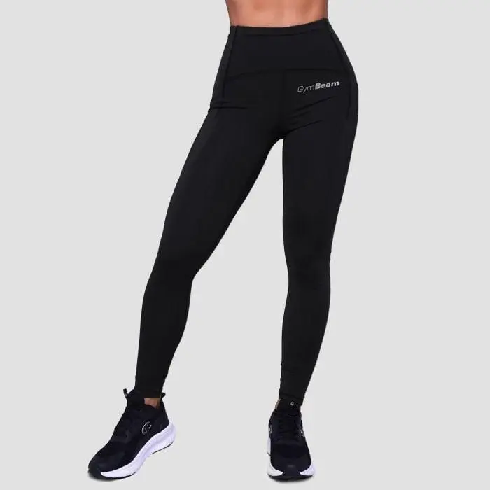 GymBeam Dámské běžecké legíny Pulse Black