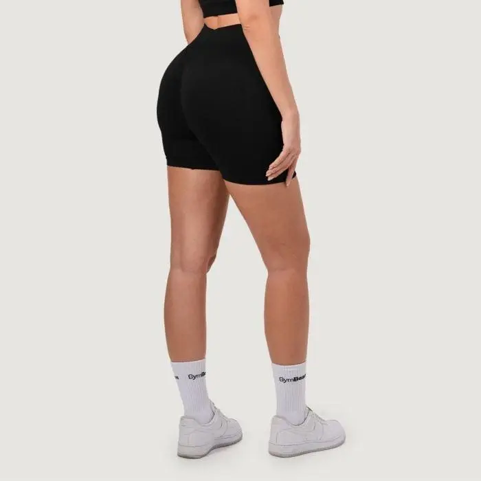 GymBeam Dámské bezešvé šortky NEO Black