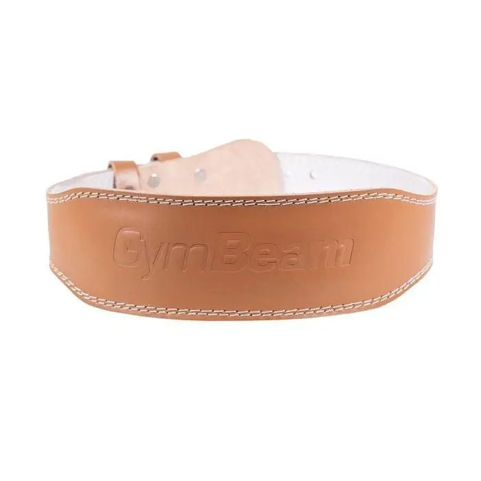 GymBeam Fitness opasek celokožený brown