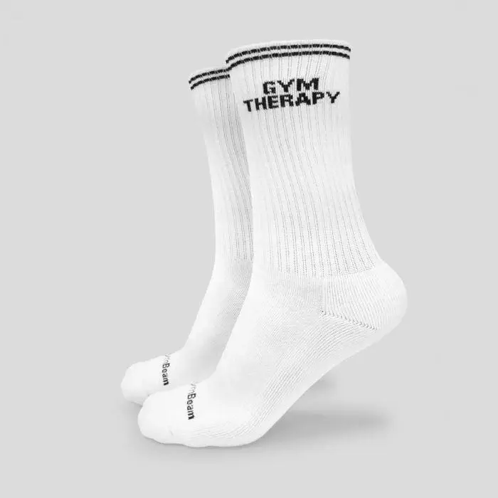 GymBeam Gym Therapy White pánské ponožky