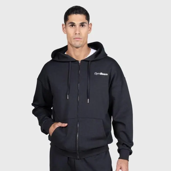 GymBeam Mikina se zipem Black Haze