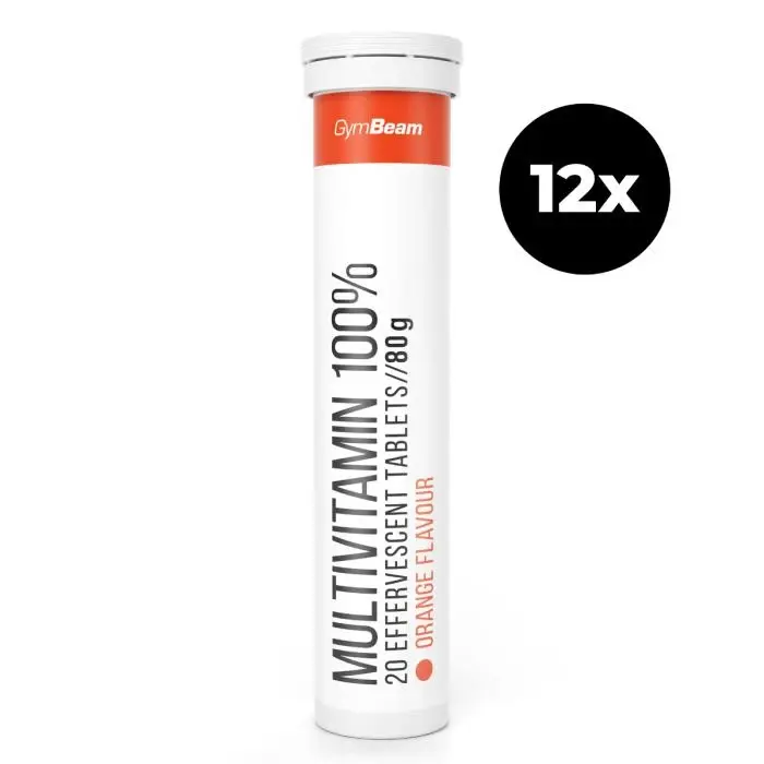 Multivitamín 100% šumivý - GymBeam 12x20tab