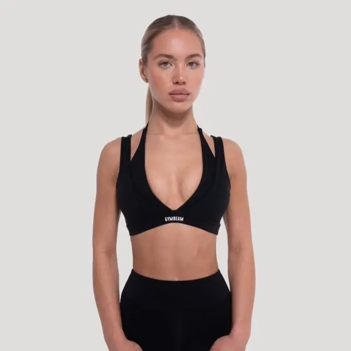 GymBeam Flow Black dámská sportovní podprsenka