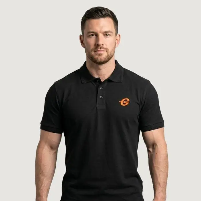 GymBeam Tričko Polo Black
