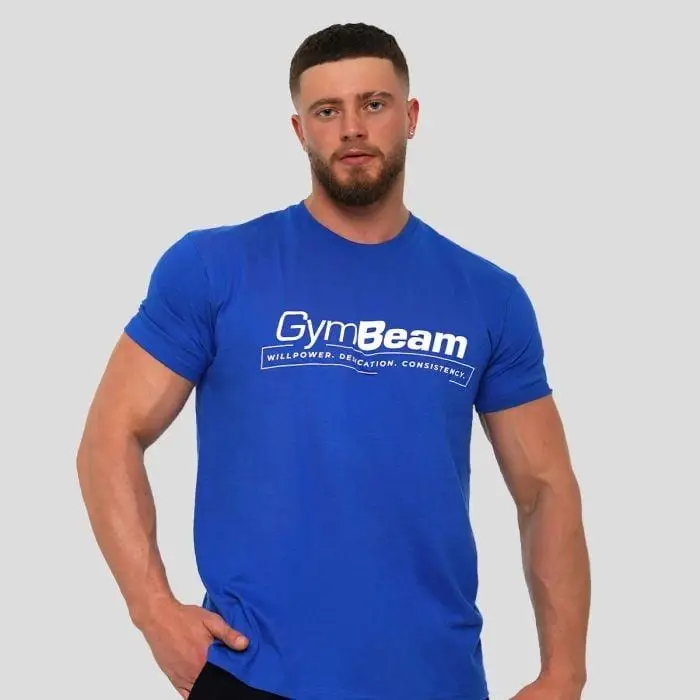 GymBeam Tričko Willpower Royal Blue