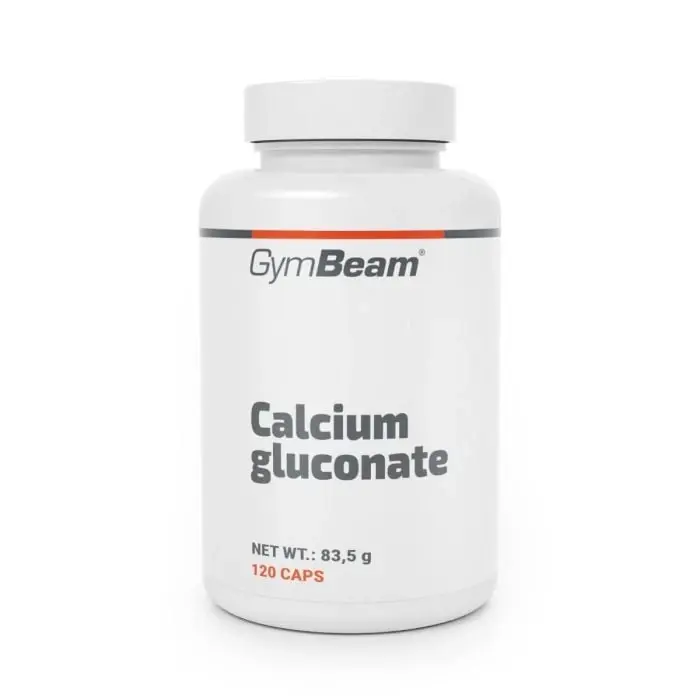 GymBeam Vápník glukonát 120 kaps.