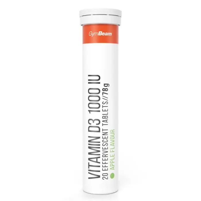 Vitamín D3 1000 IU šumivý - GymBeam 20tab