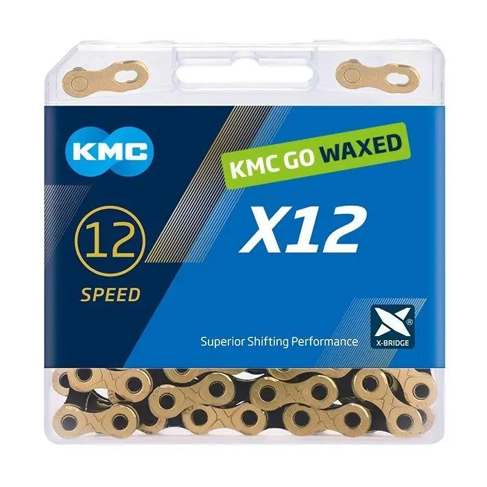 Kmc X12 černo/zlatý Waxed BOX řetěz