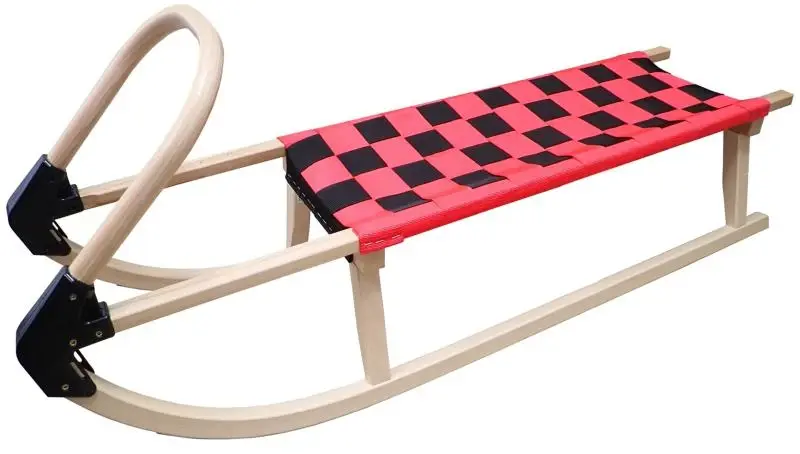 Kubisport Sáně 110cm dřevěné - červené