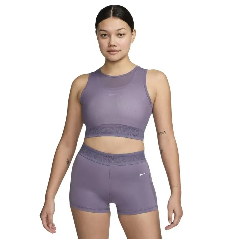 Nike Pro MESH TANK-509 DAYBREAK/WHITE dámské tréninkové tílko