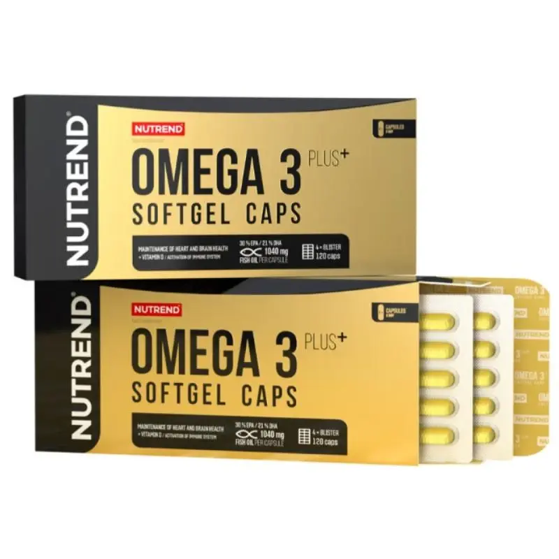 Nutrend Omega 3 Plus rybí olej v měkkých kapslích