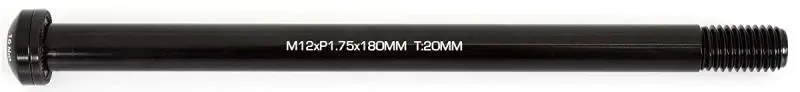 osa zadní Alu12/180 mm, závit M12x1,75 černá