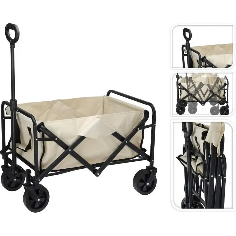 Progarden Plážový vozík skládací 75 cm bílá