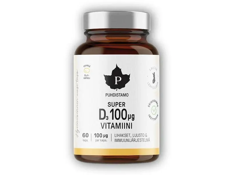 Puhdistamo Super Vitamin D 4000iu 60 kapslí