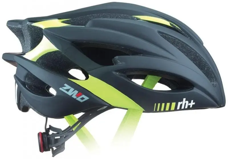 Cyklistická helma RH+ ZW0, matt black/shiny yellow fluo Velikost: 54/58 cm
