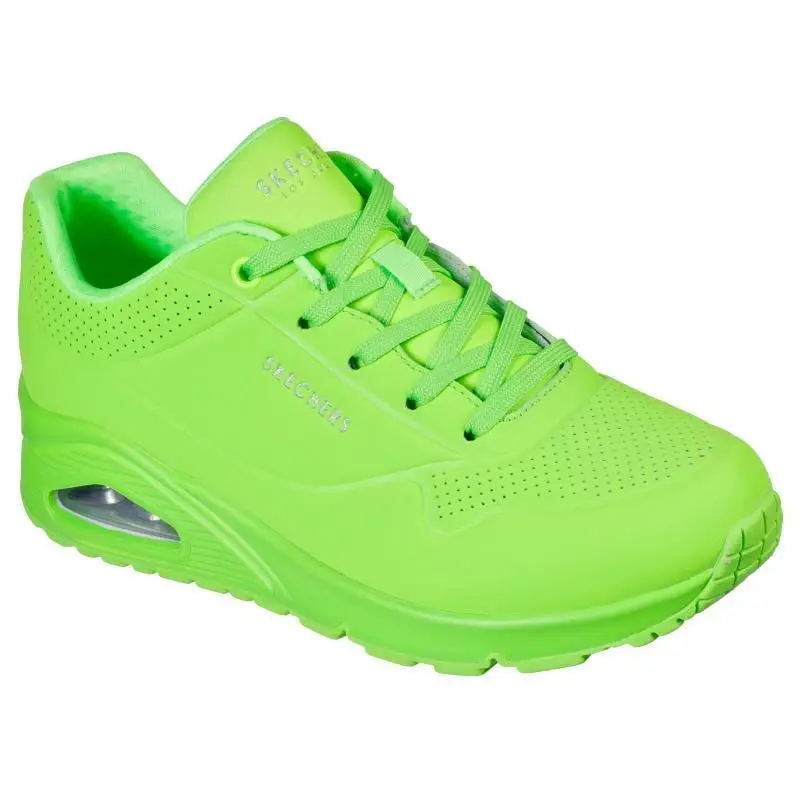 Skechers Uno Night Shades lime green