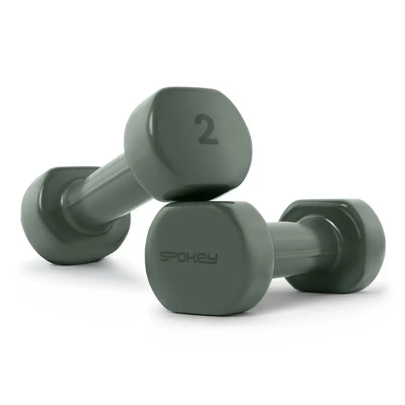Spokey SHAPE khaki sada vinylových činek 2 kg