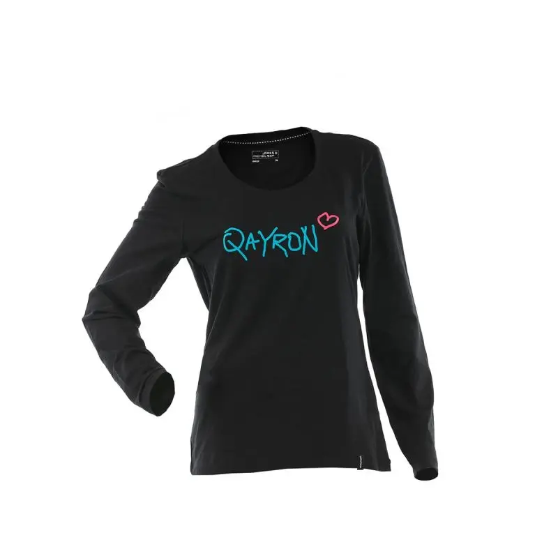 Qayron Heart Wmn černé dámské tričko s dlouhým rukávem
